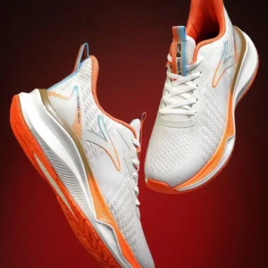asian  Hypercushion-02 Gym,Sports,Training,Stylish With Extra Comfort Running Shoes For Men  (White, Orange , 9)