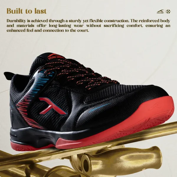 Hundred  Court Star Pro Badminton Shoes For Men  (Black , 10) - Image 5