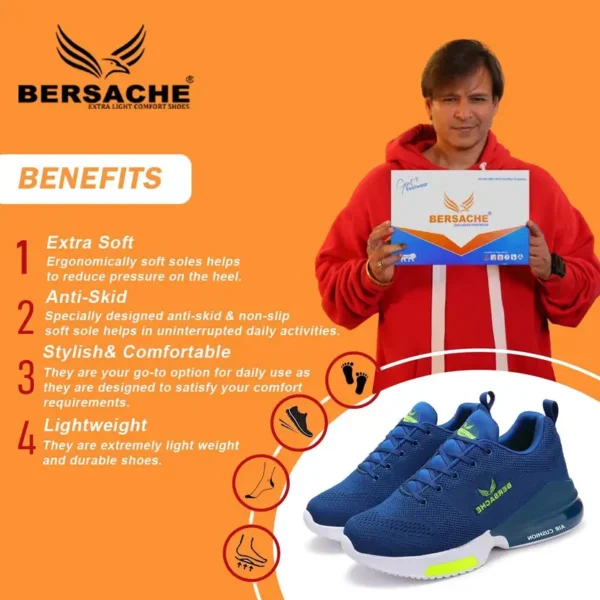 Premium Sports ,Gym, Trending, Stylish Running Shoes For Men  (Blue , 7) - Image 2